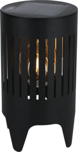 Northlight solcellelykt utendørs, svart metall