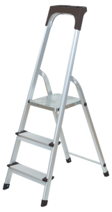 Gardintrapp i aluminium, 3 trinn