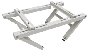 Uppfällbart markstativ för luftvärmepump, vit