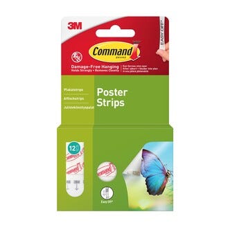Command affischstrips självhäftande, 12-pack
