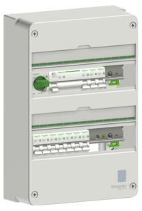 Elcentral med jordfelsbrytare, Schneider Electric Resi9 CX, tvåradig