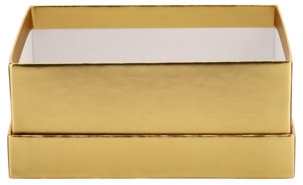 Presentask liten, guld, 100 x 150 x 60 mm