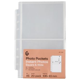Fotofickor A5 för foton 10,6 x 9,3 cm, 20-pack