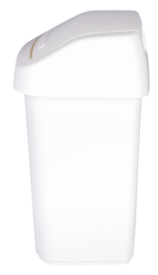 Pieni roskakori heilurikannella, valkoinen, 10 litraa