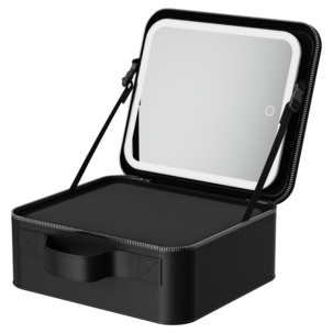 Sminkeveske med LED-speil og flyttbare rom