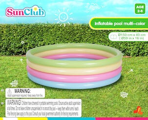 Liten barnpool plast 150 cm, uppblåsbar, från 2 år