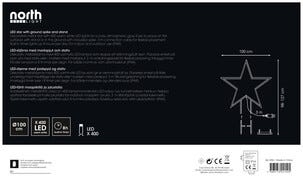 Stor adventsstjärna utomhus LED, 100 cm