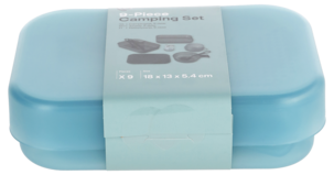 Campingset plast, 9 delar