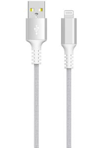 Stofftrukket USB-A til Lightning ladekabel for iPhone 1,5 m Clas Ohlson