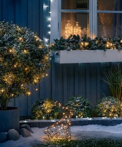 Kanin med LED-lys 40 cm, innendørs eller utendørs