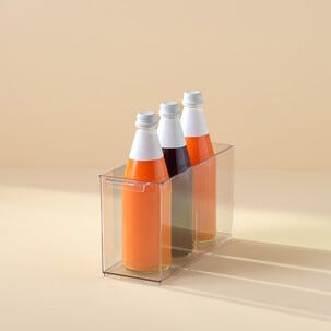 Kylskåpsförvaring med avdelare, transparent