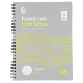 Vihko A5 Soft Lines, valkoiset viivat, 70 arkkia