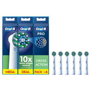 Oral-B Pro Cross Action borsthuvud, vit