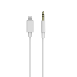 3,5 mm ljudkabel Lightning, 1,5 meter, vit 