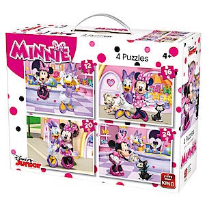 Pussel 4-i-1 med Disneymotiv