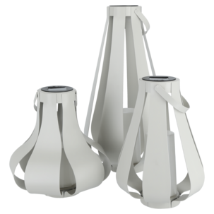 Northlight solcellslykta metall med handtag, grå