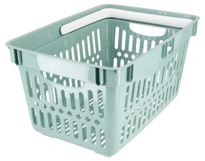 Handlekurv i plast, med håndtak, 48 x 33 x 25 cm