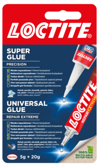Loctite Duo Pack, superlim 5 g och universallim 20 g