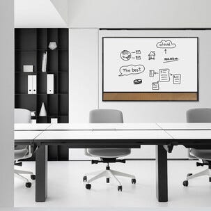 Whiteboard med anslagstavla 60x90 cm