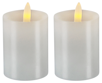 Blockljus LED uppladdningsbart, 5 x 6,5 cm, 2-pack