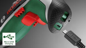 Bosch IXO 7 liten skruvdragare med 10 bits, laddbar