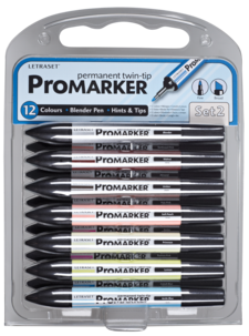 Tuschpenna Letraset ProMarker Set 2