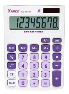 Kalkulator og lommeregner solcelle / batteri