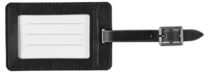 Bagagetag konstläder, 10 x 6,5 cm