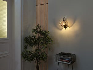 Osram Lotus Seinävalaisin rottinki E27 ruskea