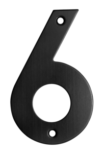Stora husnummer svart metall, 6,8 x 15 cm