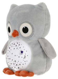 Kosedyr, ugle med nattlampe og musikk