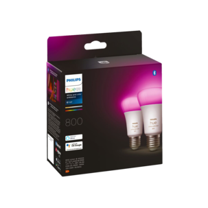 Philips Hue WCA E27 LED-pære, 9 W, Bluetooth, 2-pakning