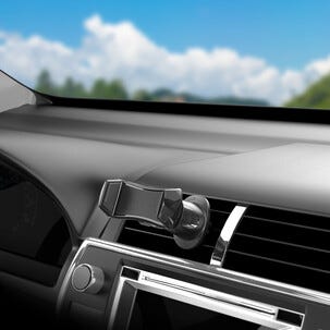 Puhelinpidike auton tuuletussuuttimeen, puristuskiinnike