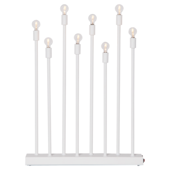 Kynttelikkö LED ladattava, valkoinen, 40 cm