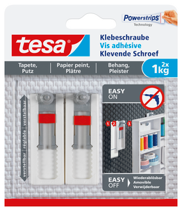 Självhäftande skruvar Tesa, gråa