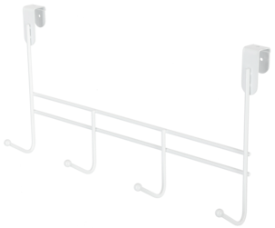 Dörrhängare 4 krokar vit, 18 mm