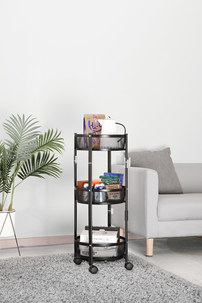 Trillevogn med skuffer til bad og kjøkken, sammenleggbar