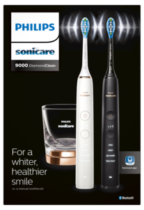Philips Sonicare DiamondClean 9000 elektrisk tannbørste, 2-pakning