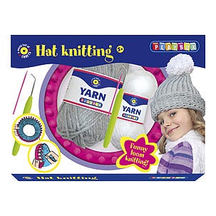 Neulontatarvikkeet hattuun