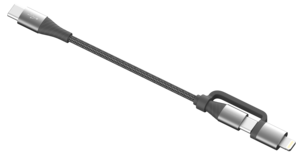 Universalkabel 2-i-1 USB-C och Lightning, 1,2 m