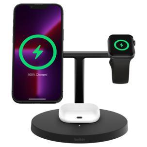 Belkin BoostCharge Pro trådlös laddare 3-i-1 Qi2, 15 W