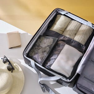 Packkuber och skopåsar reseförvaring, svarta, 7-pack