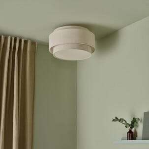 Northlight Albert plafond, metall og lin, 40 cm