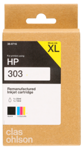 Bläckpatron motsvarande HP 303 XL , Clas Ohlson XL