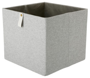 Förvaringslåda kvadrat, linnelook