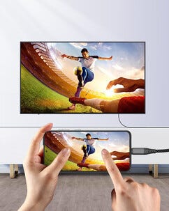 USB4-kabel USB-C till USB-C och HDMI 2 m, 240 W