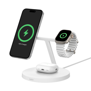 Belkin BoostCharge Pro trådlös laddare 3-i-1 Qi2, 15 W