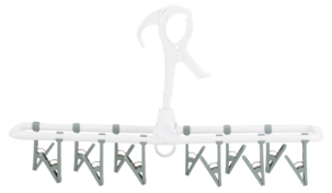 Hengende tørkespindel med 12 klesklyper, sammenleggbar