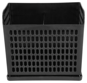 Bestickkorg plast, 2 fack, svart