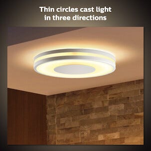 Philips Hue White Ambiance Being taklampe med dimmer, hvit